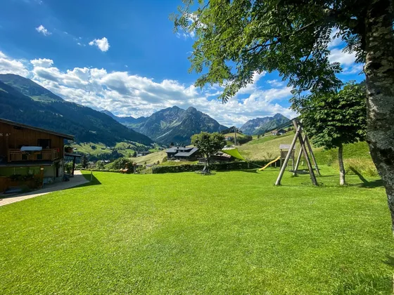 Garden with trees and seating, Kleinwalsertal
